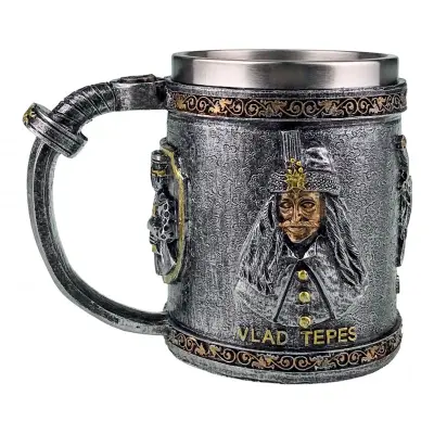 Castelul bran, vlad tepes, cana din metal si rasina, model 2245h